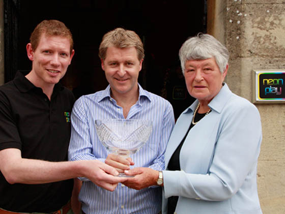 Neon Play Queen's Award - Mark Allen, Oli Christie and Dame Janet Trotter