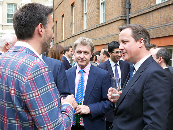 Oli Christie, David Cameron with some chap in tartan