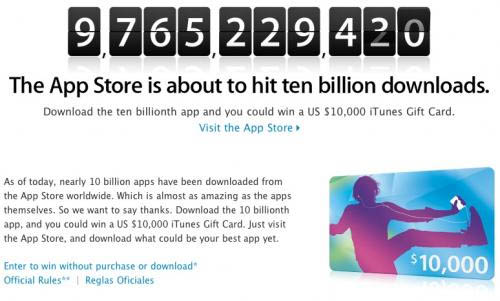 10 billionth app countdown