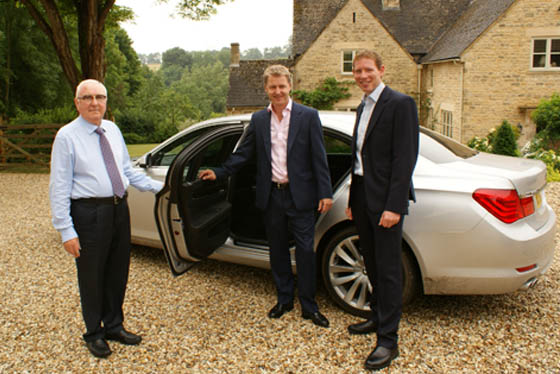 Oli Christie and Mark Allen with John the chauffeur