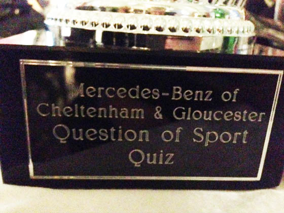 Mercedes-Benz winning Question of Sport trophy