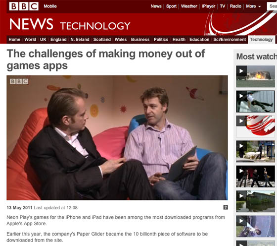 BBC News Technology Neon Play Oli Christie Dan Emery