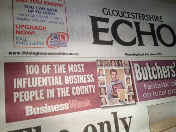 Oli Christie Most Influential Business Person in Gloucestershire