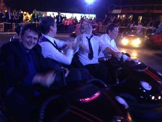 Neon Play Christmas party 2014 on the dodgems
