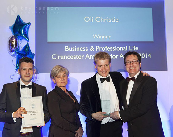 Cirencester Business Awards Ambassador of the Year Oli Christie