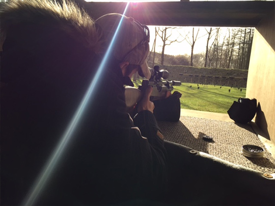 Neon Play rifle shooting at Ian Coley shooting school