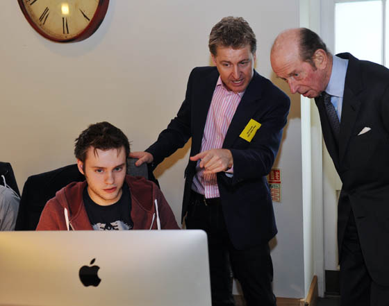 Duke of Kent looks at Neon Play's new game with CEO Oli Christie