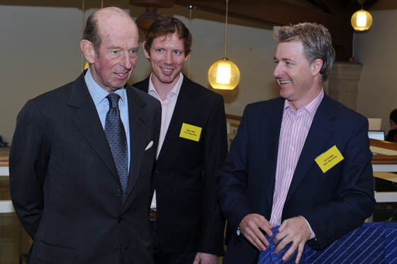 Duke of Kent looks at Neon Play's new game with CEO Oli Christie and CTO Mark Allen